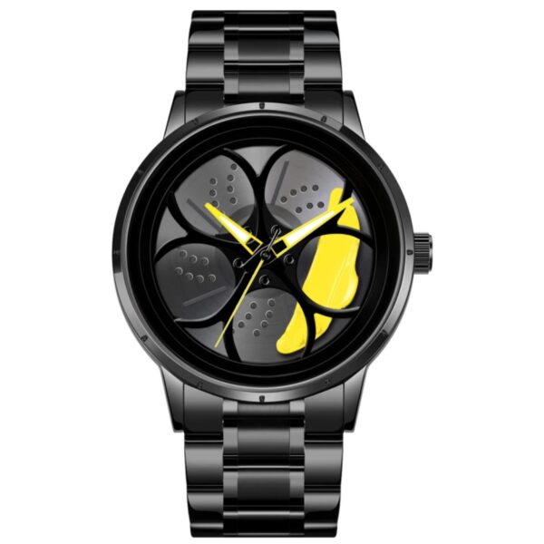 Car Wheel Watch Gold Color