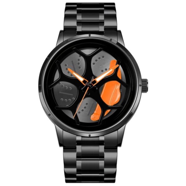 Car Wheel Watch Orange Color